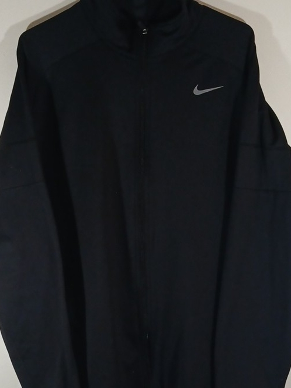 Nike Black Lightweight Full-Zip Shirt Jacket with Reflective Swoosh